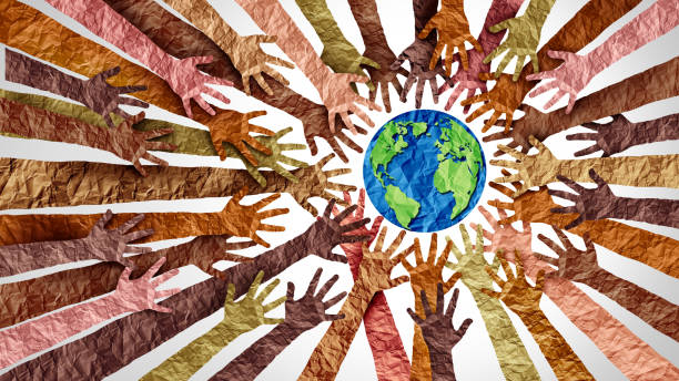 Helping hands reaching out
